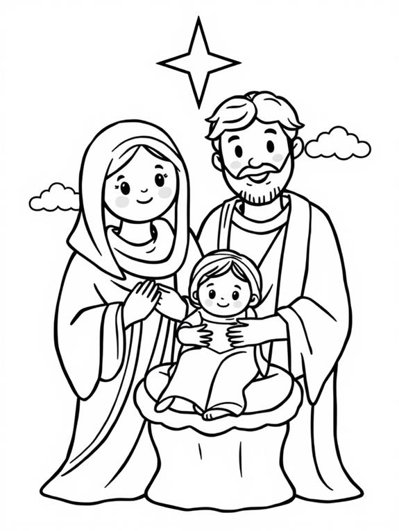 12 Holy Family (Jesus, Mary, and Joseph) Coloring Pages - Free To