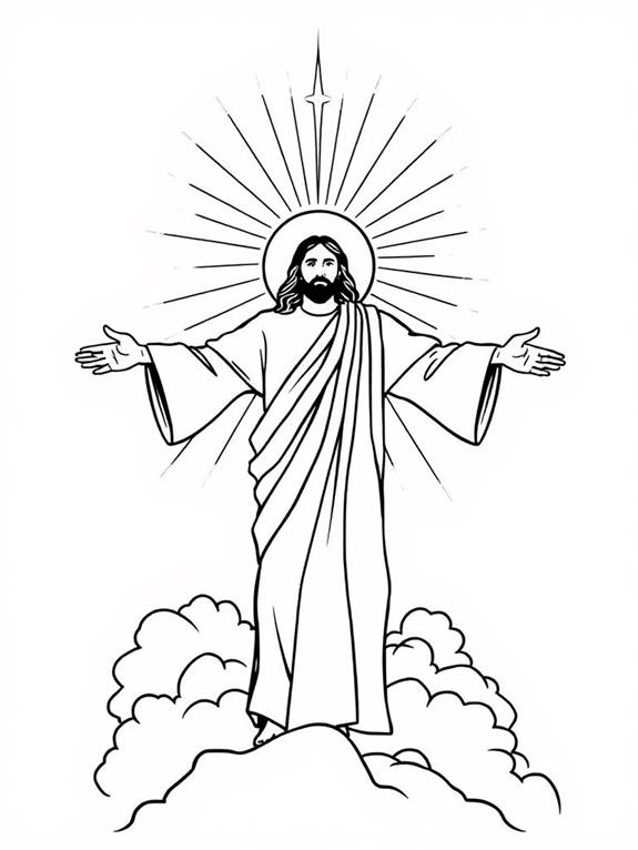 adult coloring jesus ascension