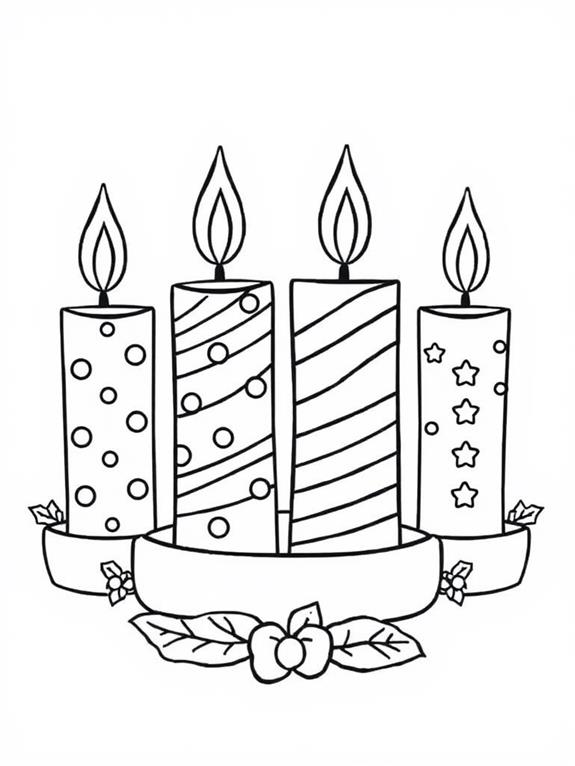 12 Advent Candles Coloring Pages Free To Download & Printable