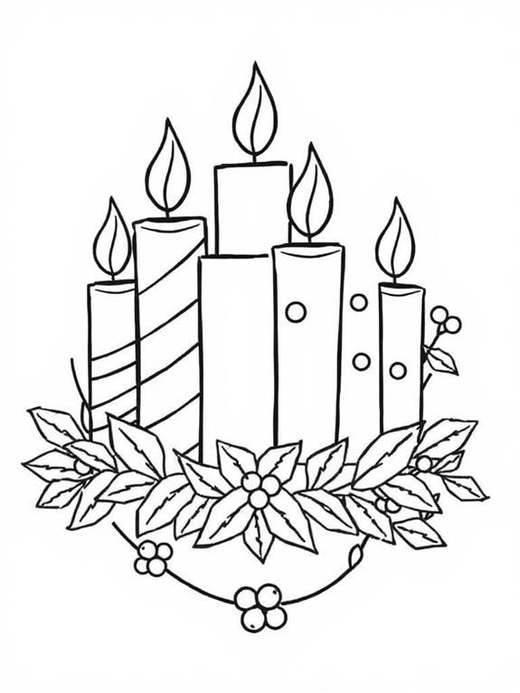 12 Advent Candles Coloring Pages Free To Download & Printable