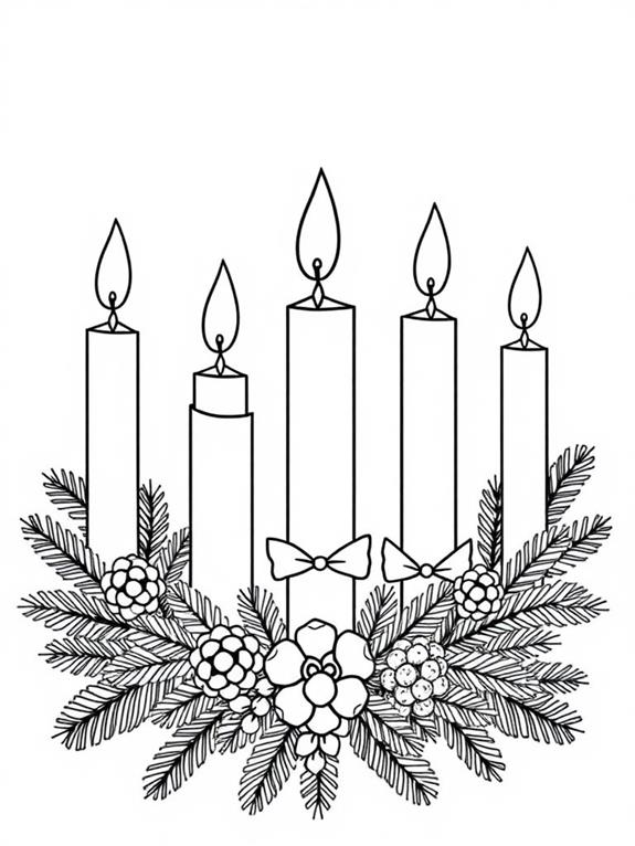 advent wreath coloring activity