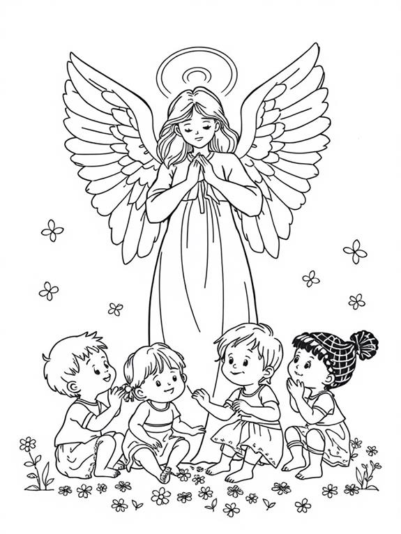angel coloring page children