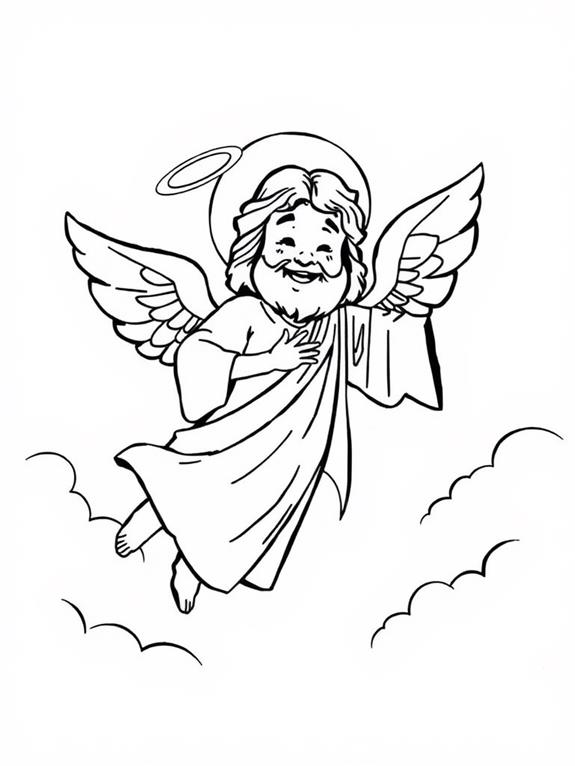 angel jesus coloring page