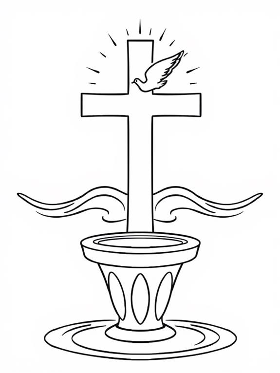 baptism symbolism coloring page