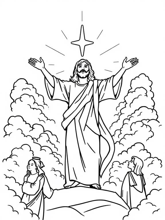 12 Jesus Ascension Coloring Pages - Beginner Friendly Jesus Ascension Coloring 