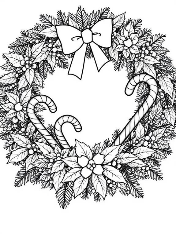 candy cane christmas coloring