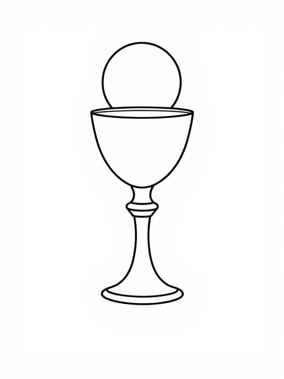 chalice and host coloring page