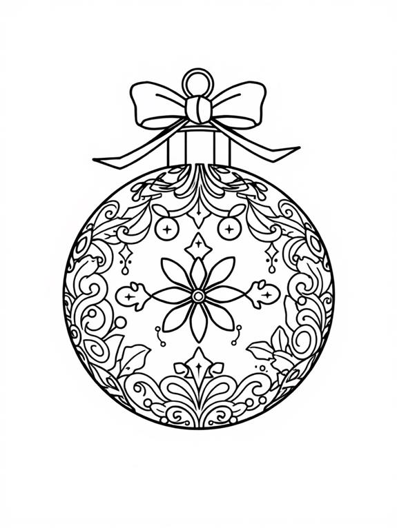 christmas ornament coloring page