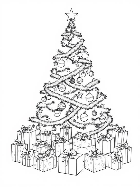 christmas tree coloring page