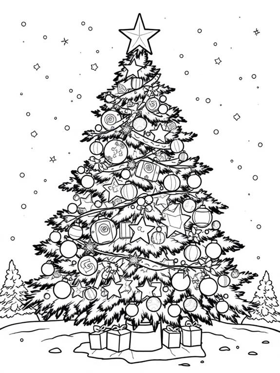 christmas tree coloring sheet