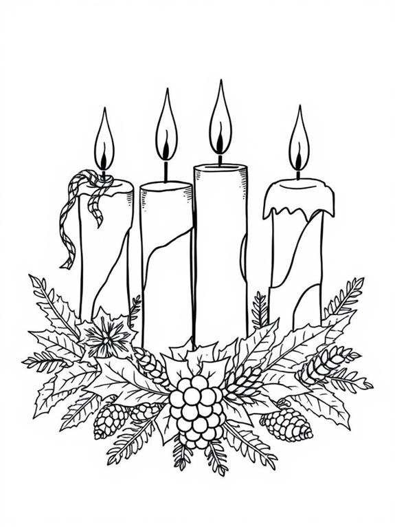 colorful advent candle page