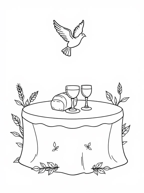 communion celebration coloring page