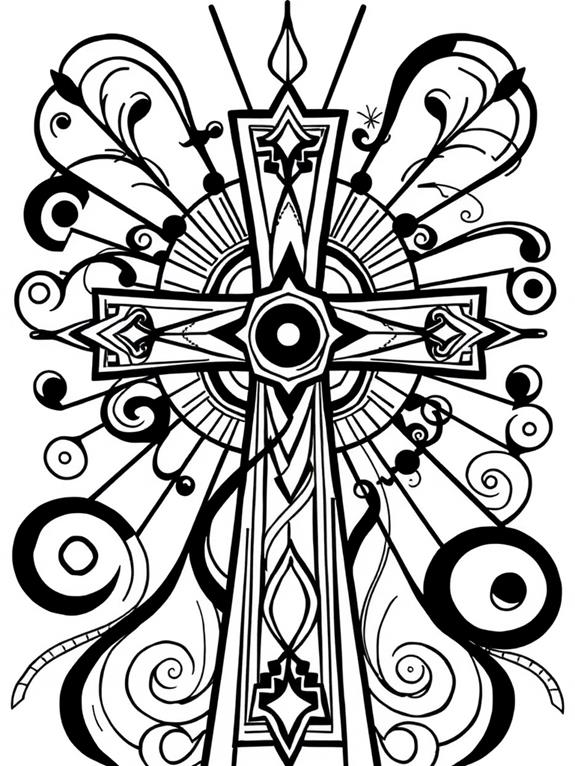 creative abstract cross art