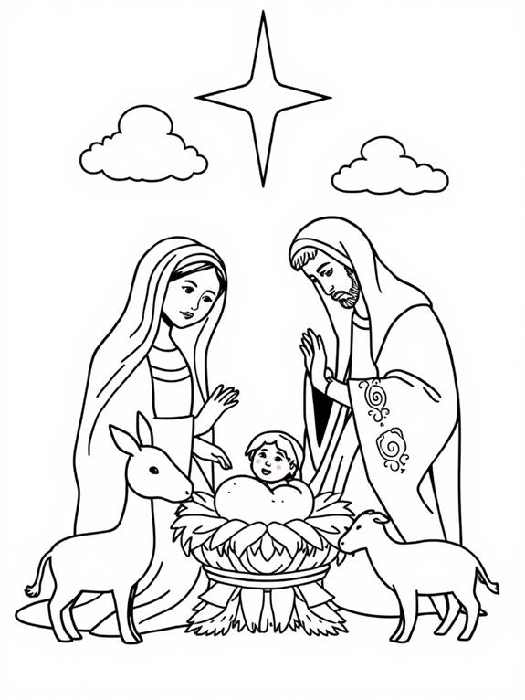 creative teens nativity coloring