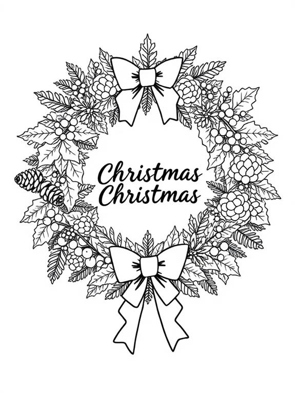 custom holiday wreath art