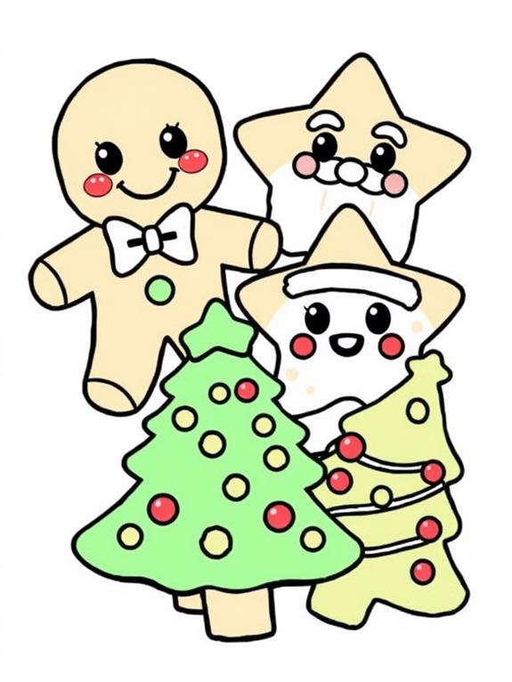 cute festive cookie art