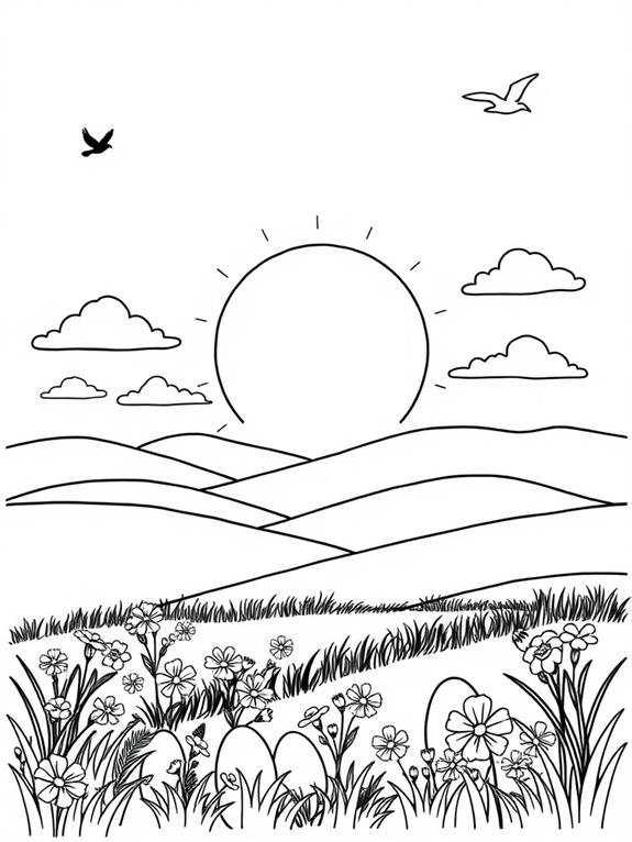 easter morning coloring page