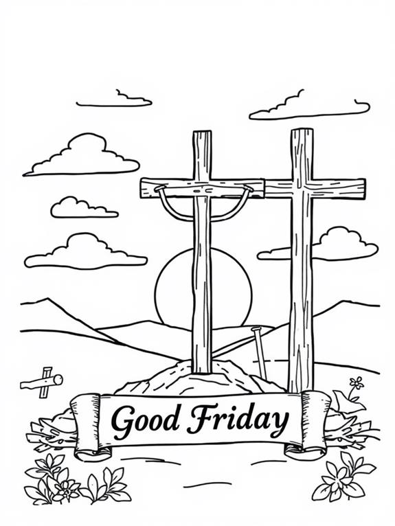 good friday coloring page