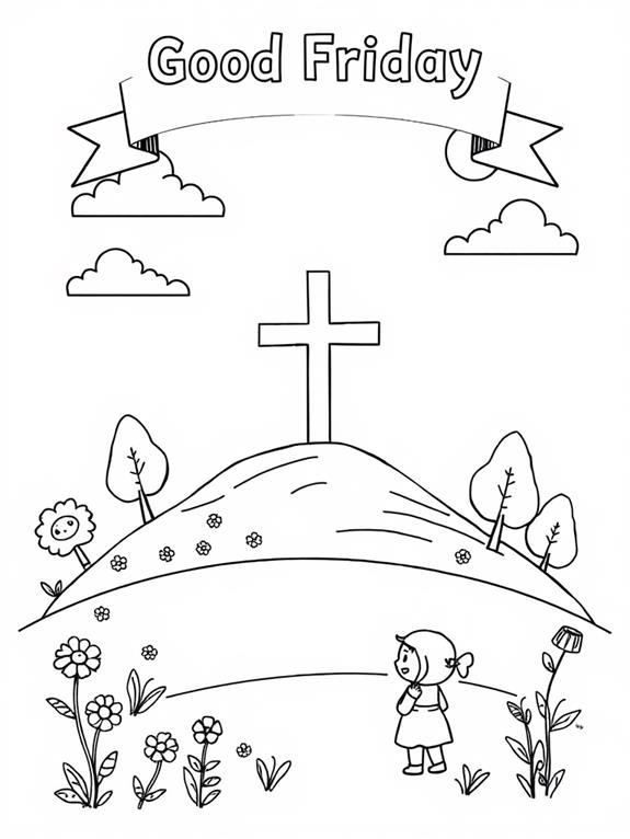 good friday coloring page