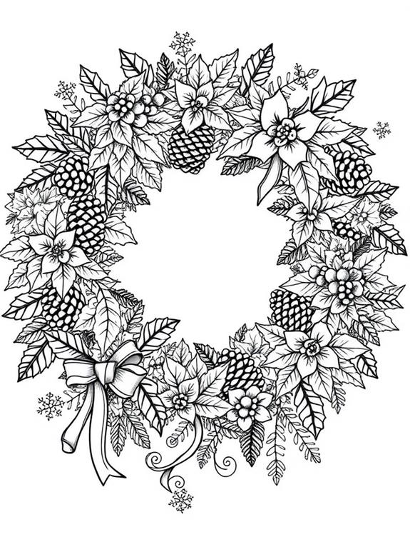 12 Christmas Wreath Coloring Pages - Free To Download - Encouraging Bible Verses
