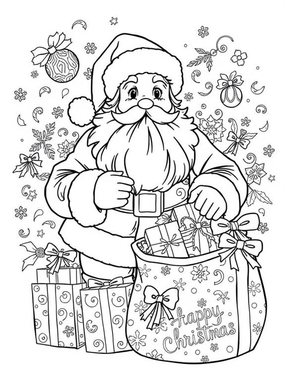 intricate santa claus illustration