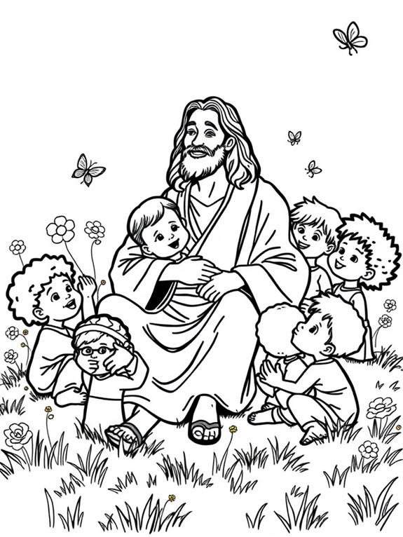12 jesus with children coloring pages free to download printable