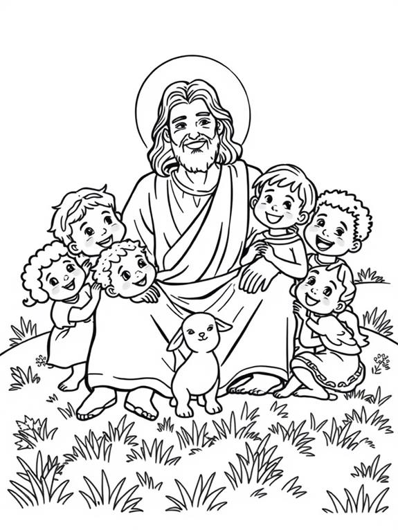 jesus animal coloring page