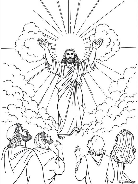jesus ascension coloring page