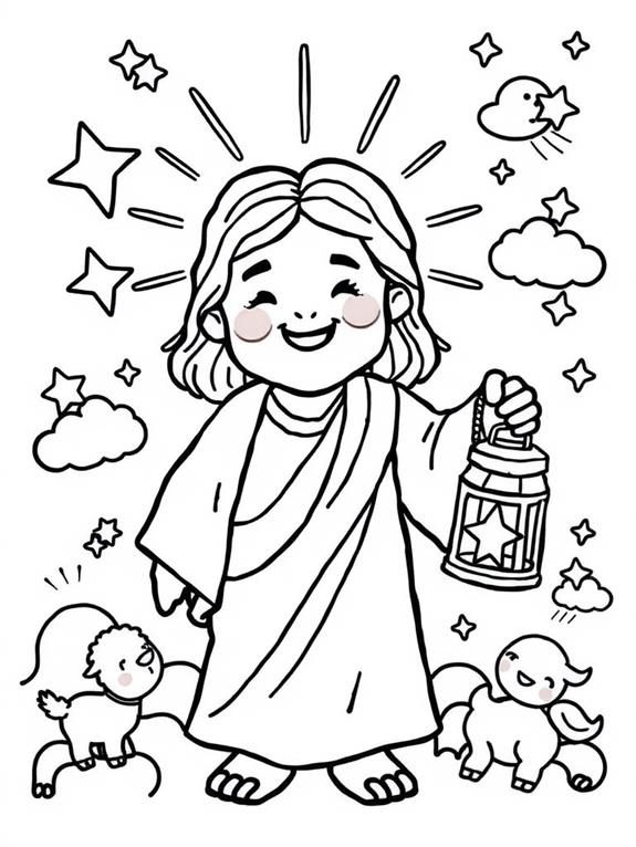 jesus coloring page for toddlers