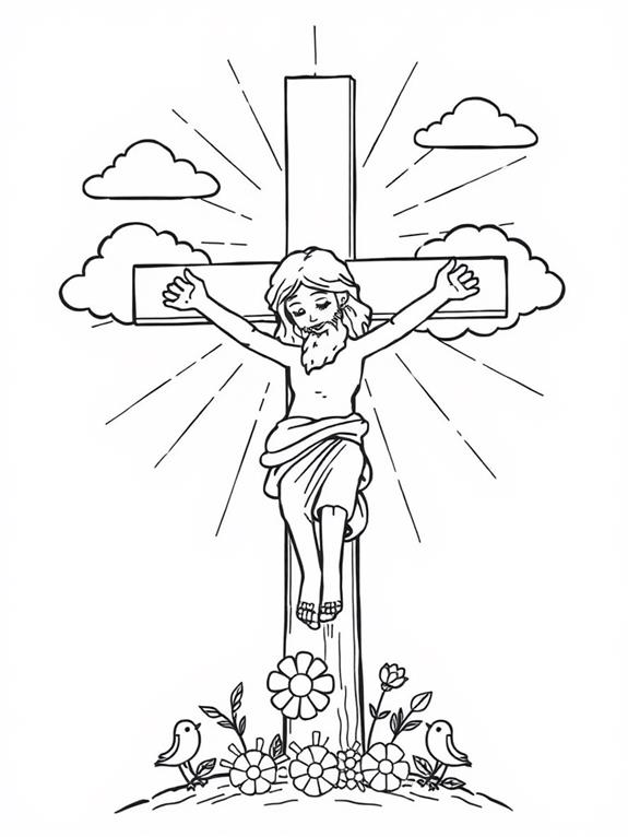 jesus crucifixion coloring page