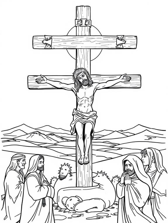 jesus crucifixion coloring page