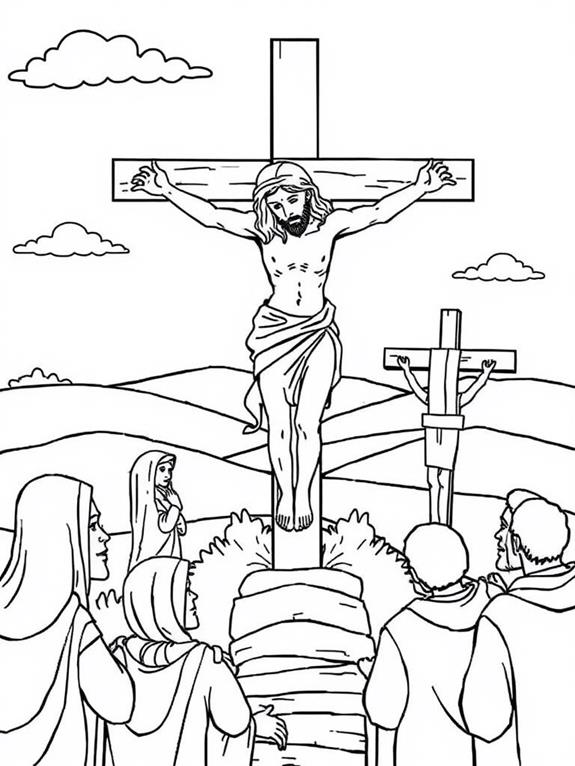 jesus crucifixion coloring page