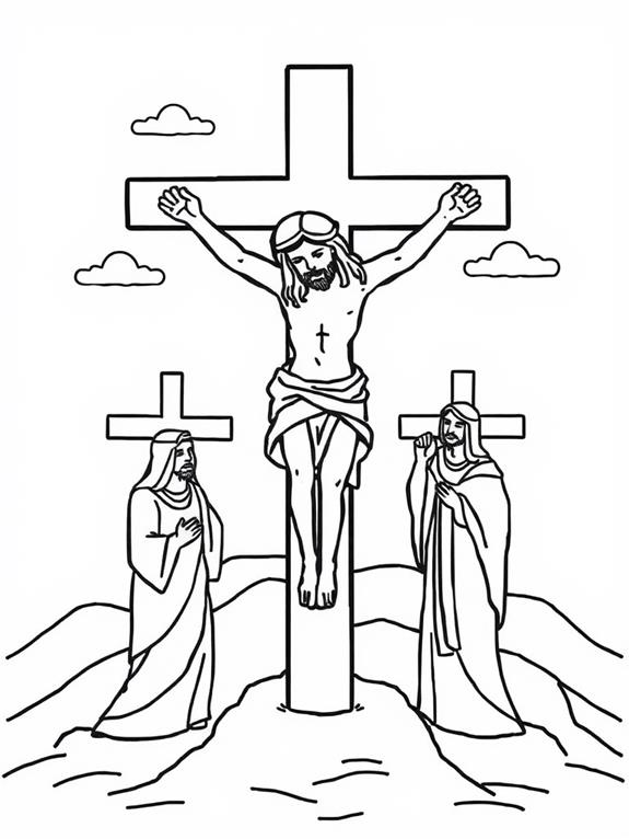 jesus crucifixion coloring page