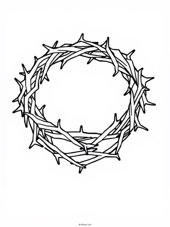 kids crown of thorns coloring