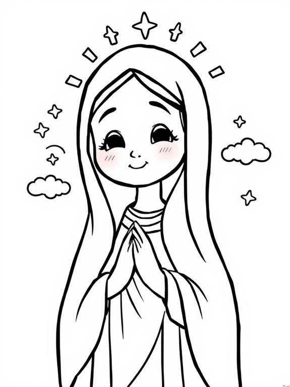 kids virgin mary coloring