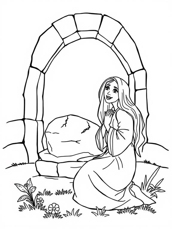 mary magdalene coloring page