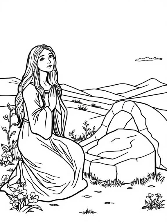 mary magdalene coloring page