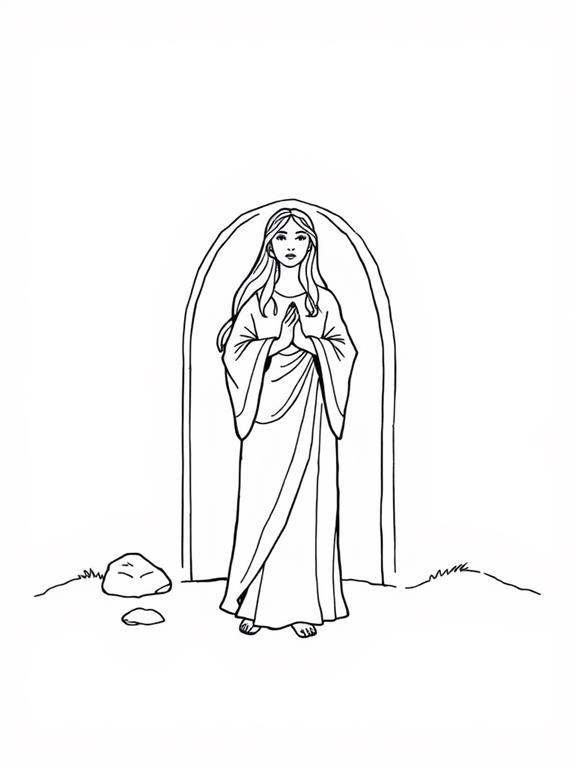 mary magdalene tomb coloring
