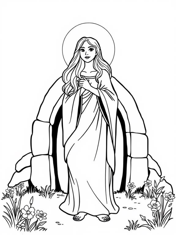 mary magdalene tomb coloring
