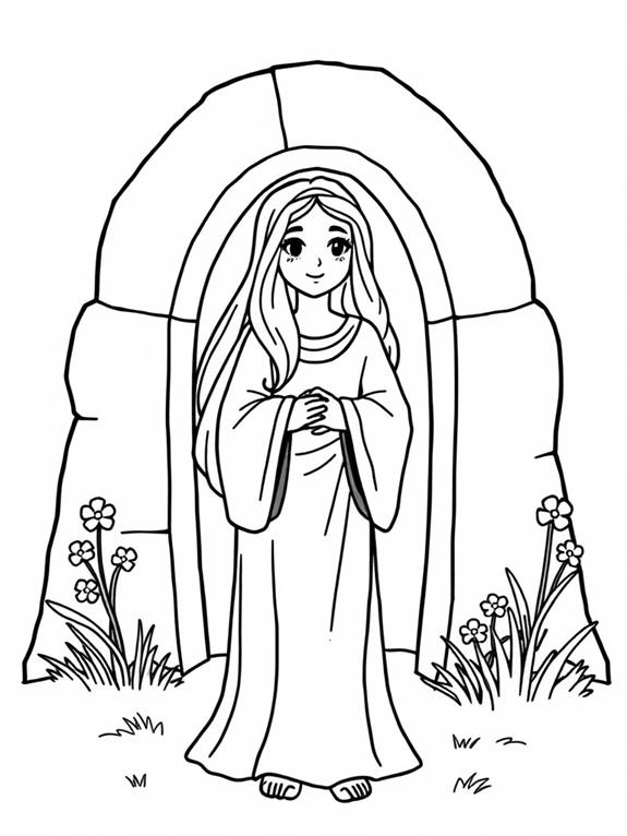 mary magdalene tomb coloring