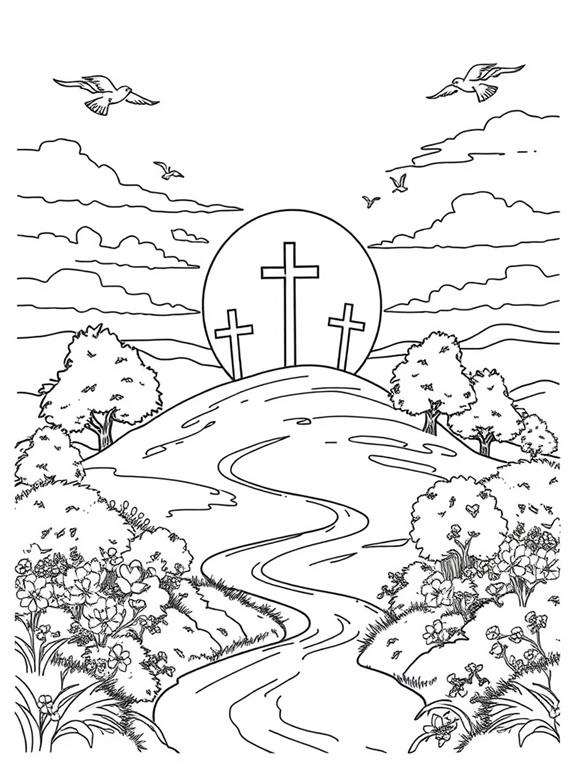 nature themed good friday coloring