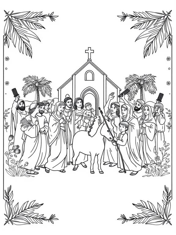 palm sunday coloring page