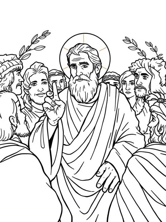 paul and disciples coloring page
