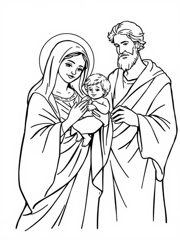 realistic holy family art