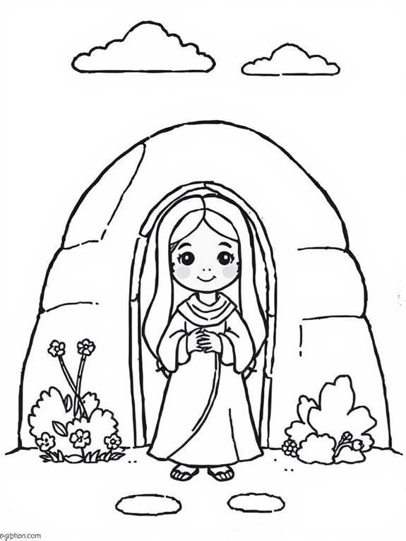 toddler coloring page magdalene