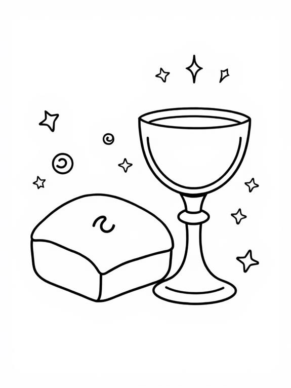 toddler friendly communion coloring page