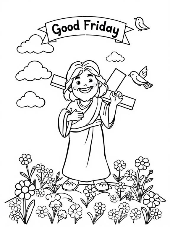 toddler good friday coloring page