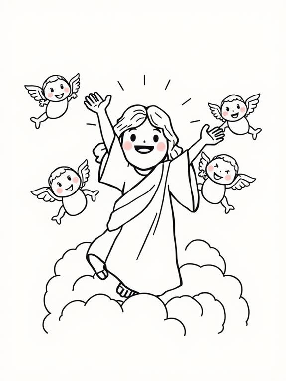toddler jesus ascension coloring