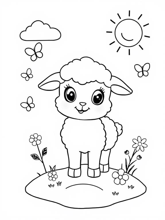 toddler lamb coloring page