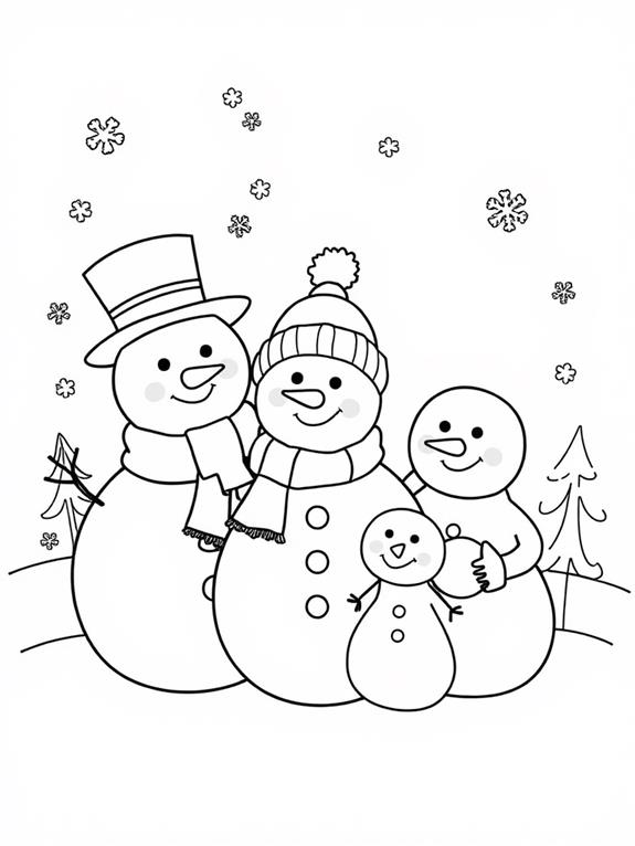 winter themed coloring activity